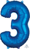 Number Balloon- blue 34”
