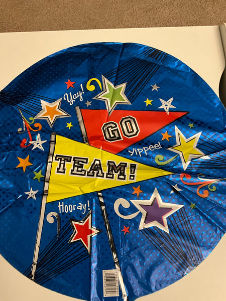 Anagram Round Foil Balloon- Go Team! Sports