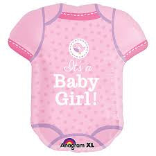 Anagram SuperShape Foil Balloon- It‘s a girl onesie