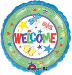 Anagram Round Foil Balloons- Welcome Stars and Butterflies