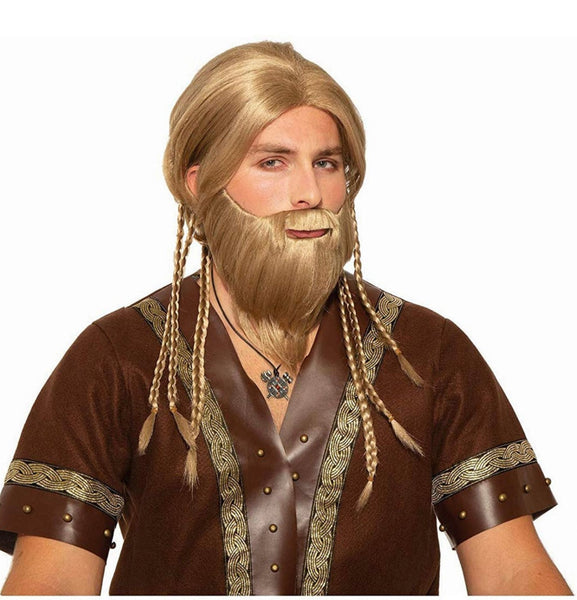 Deluxe  VIKING brown Costume Accessory head