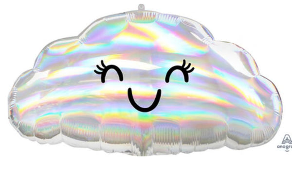 Anagram Holographic Foil Balloon- Puffy Cloud