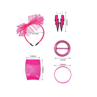 80’s pink accessory set
