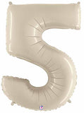 Ivory Foil number balloons 34"