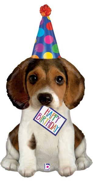 Betallic Balloons BIRTHDAY PUPPY 37" foil balloon