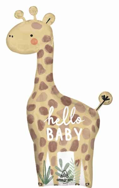 Anagram Balloons Giraffe Hello BABY 42"  balloon