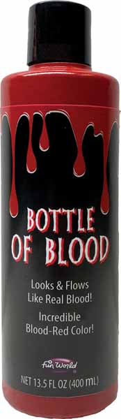 Bottle of Blood- fake blood- Fun World 16oz