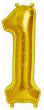 Anagram Number Balloons - Gold 34 "