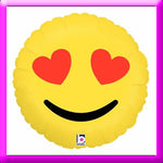 18" Emoji Balloon - Heart Eyes