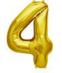 Anagram Number Balloons - Gold 34 "