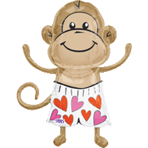 26" Love Monkey Foil SuperShape Balloon