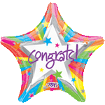 Anagram Balloons RAINBOW CONGRAT STAR 18" Foil Balloon