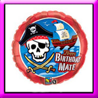 18" Birthday Mate Pirate Ship Balloon
