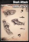 Wiser's Shark Attack AirBrush Tattoo Pro Stencil