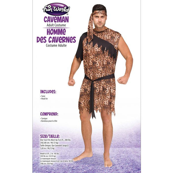 Caveman Adult Halloween Costume standard size