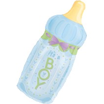 Boy Baby Bottle SuperShape Foil Balloon 31" Clearance