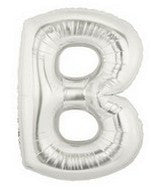 Letter Balloons - Silver 36"