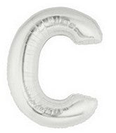 Letter Balloons - Silver 36"