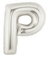 Letter Balloons - Silver 36"