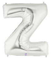 Letter Balloons - Silver 36"