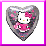 18" Hello Kitty Love Hearts Foil Balloon