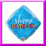 18" Birthday Blue Stars Balloon