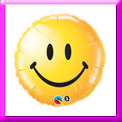 18" Smiley Face Yellow Foil Balloon