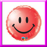 18" Smiley Face Red Foil Balloon