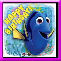 18" Foil Dory Happy Birthday Balloon