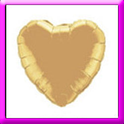 18" Gold Heart Foil  Balloon