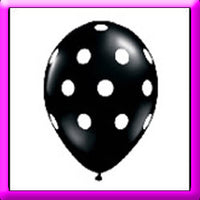 11" Polka Dot Latex Balloon, Assorted Colours