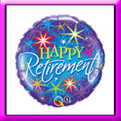 Qualatex Round Foil Balloon- 18" Happy Retirement