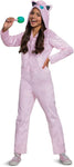 Disguise Jigglypuff Pokemon Kids Costume, Official Pokemon Hooded Jumpsuit with Microphone, Classic Size small