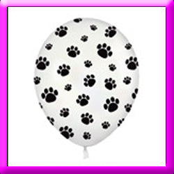 11" Paw Prints Latex  Balloon