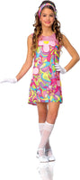 Groovy Girl Hippie 60's 70's Child's Halloween Costume Medium 8-10
