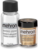 Mehron Metallic Powder (.5 g)  and mixing liquid (1oz)