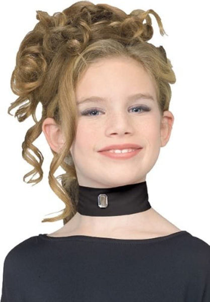 CHOKER Black VELVET With Jewel Halloween Costume Accessory