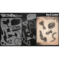 Wiser's Key And Locket Tattoo Pro Stencil 2