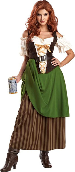 Tavern Maiden Costume Adult Halloween Small