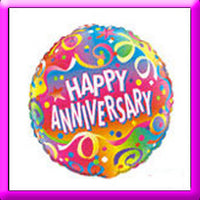 18" Happy Anniversary Foil Balloon Assorted Designs