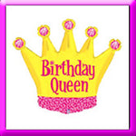 Betallic 36" Birthday Queen Crown SuperShape Balloon