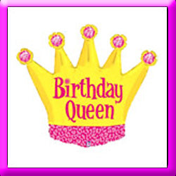 Betallic 36" Birthday Queen Crown SuperShape Balloon