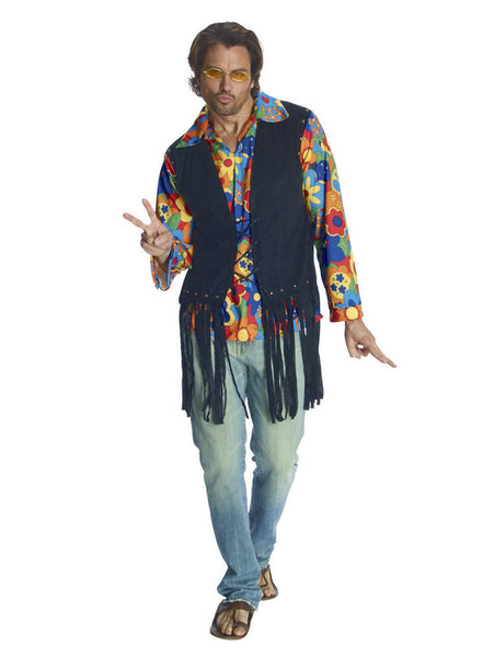 Rubies Costume Heroes and Hombres Adult Flower Power Halloween Costume Vest