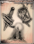 Wiser's Hourglass & Dagger Tattoo Pro Stencil 2