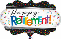 Anagram Balloons Happy Retirement 27" SHAPE foil balloon