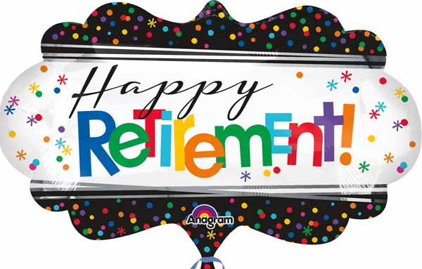 Anagram Balloons Happy Retirement 27" SHAPE foil balloon