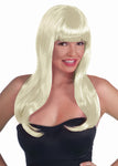 LONG BLONDE BANGS Costume Accessory head
