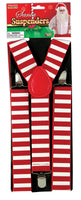 SUSPENDERS RED & WHITE STRIPED SANTA ELF ELVES