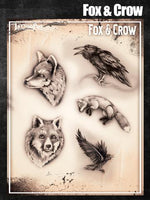 Wiser's Fox and Crow  Tattoo Pro Stencil