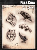 Wiser's Fox and Crow  Tattoo Pro Stencil